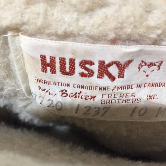 VINTAGE HUSKY WINTER LEATHER BOOTS SIZE 10 - Picture 14 of 15